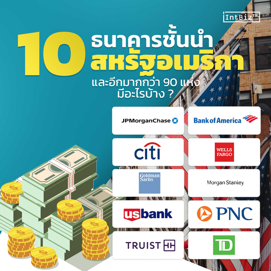 10 ธนาคารชั้นนำประเทศสหรัฐอเมริกา